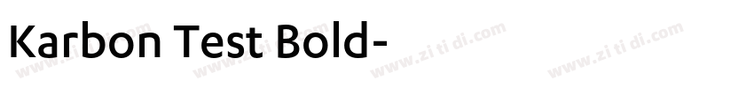 Karbon Test Bold字体转换